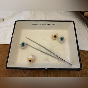 DEPARTMENT 56 Vintage Ceramic Dr. Frankenstein’s Lab Candy Dish with Forceps